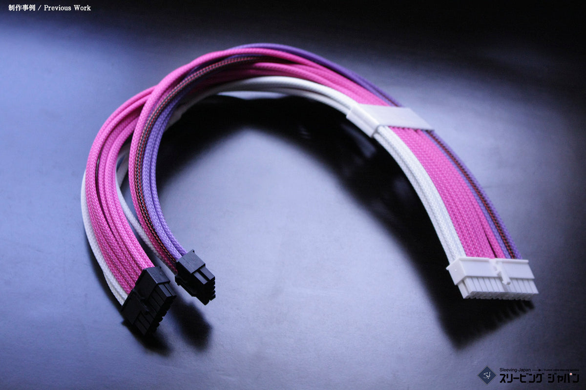 Custom Modular Cable S-J ATX24PIN Full Modular Cable Sleeve Corsair Type 4 – Sleeving-Japan